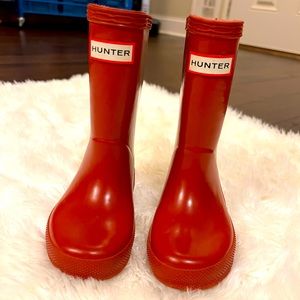 Hunter Original Kids First Classic Rain Boots in Red Size 7 (child/toddler)